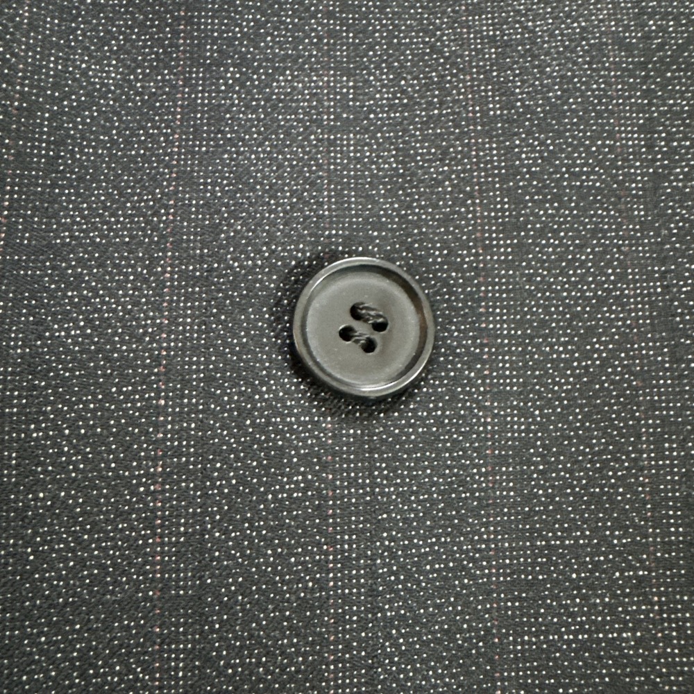 Vintage Antonio Parillo Black Wool Double Breasted Suit Sz 42R Pants 38 x 30 - Picture 3 of 16